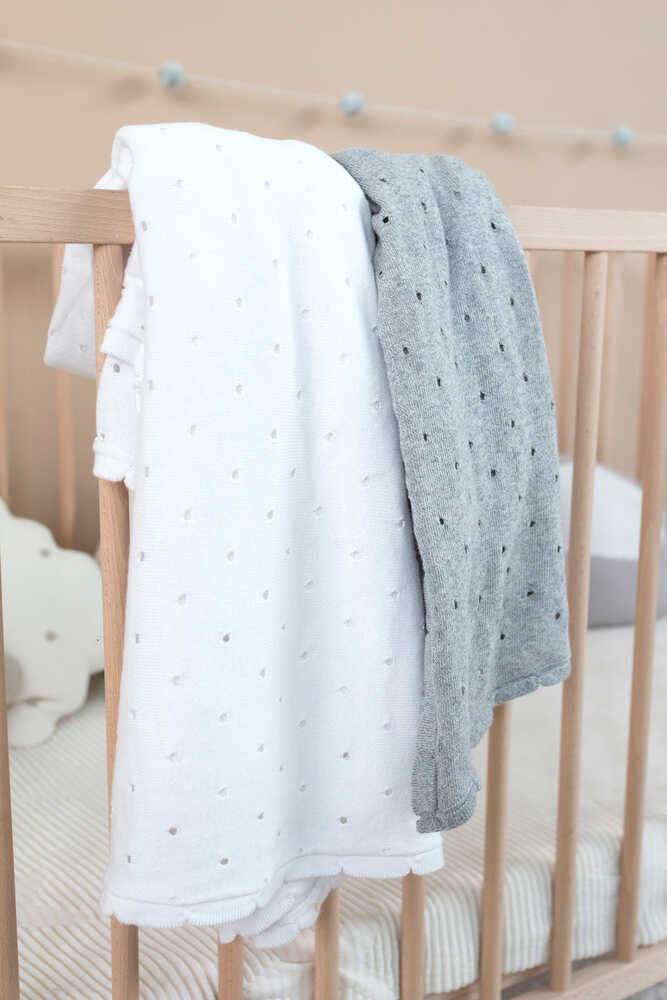 BABY BLANKET BISCUIT WHITE - Image 3