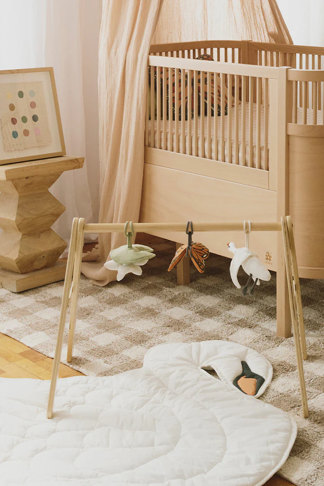 BABY GYM WITH SET OF 3 RATTLE TOY HANGERS - SWAN - Image 2