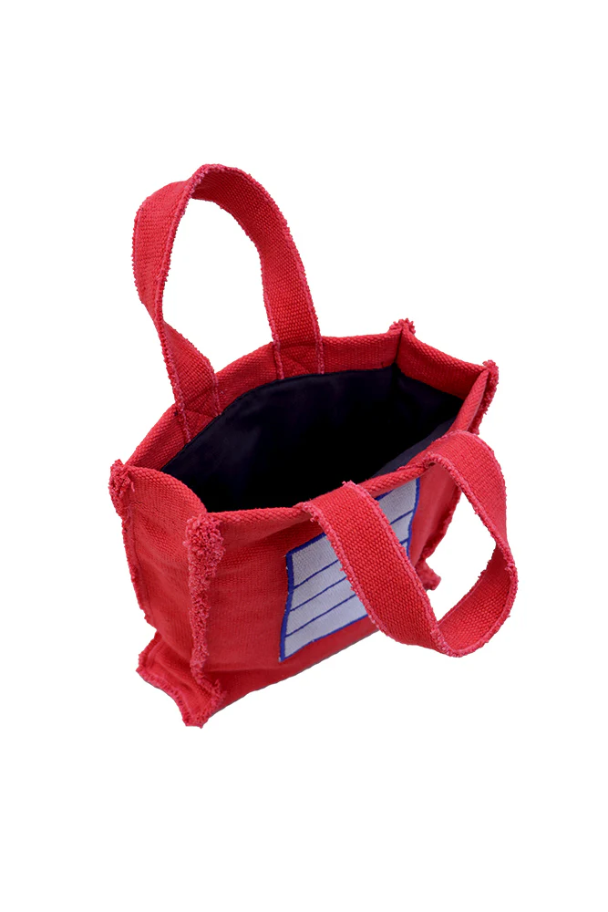 FABRIC HANDBAG RED CELL - Image 4