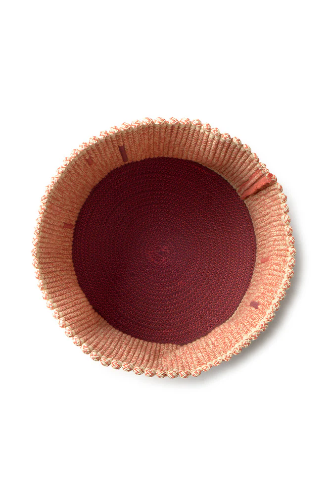 HANDLOOM BASKET VERTICAL TERRACOTA - Image 5