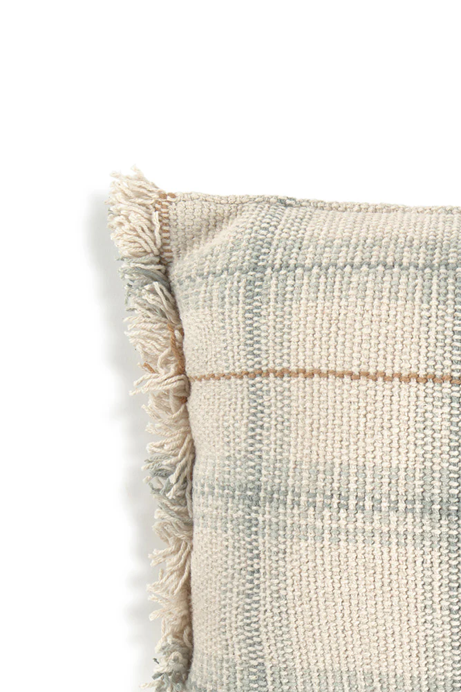 HANDLOOM CUSHION BLUE SAGE - Image 4