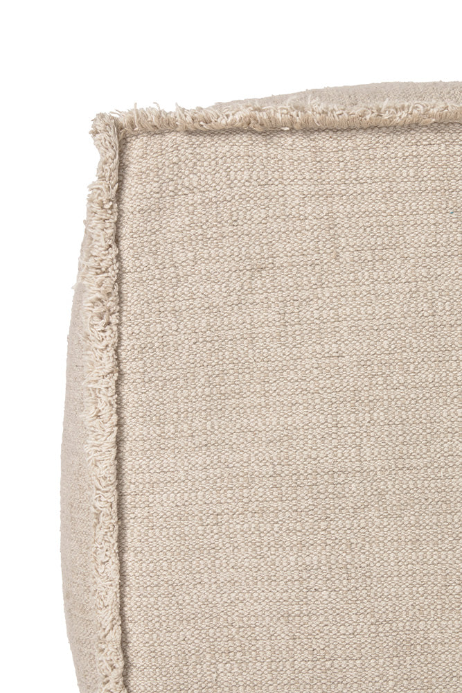 Handloom Pouf Beige - Image 5