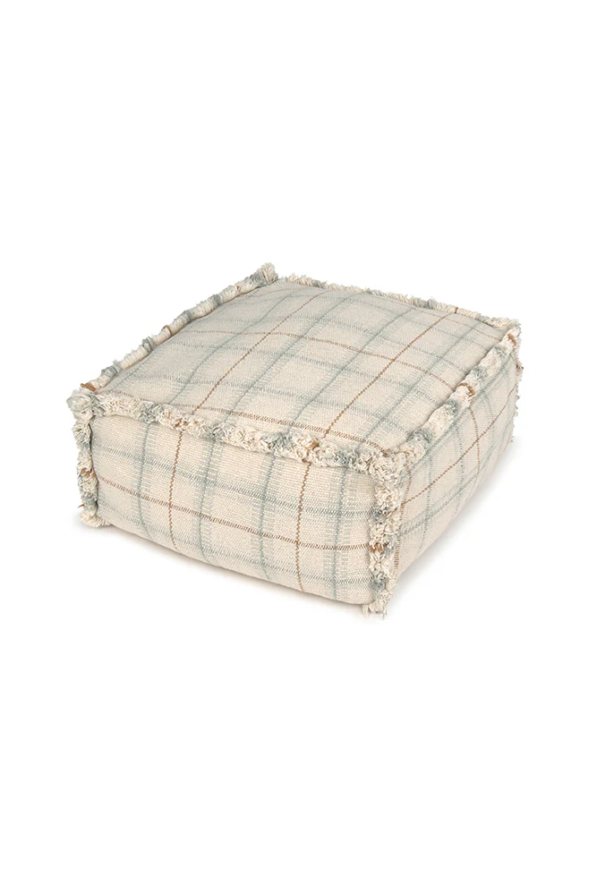 HANDLOOM POUF BLUE SAGE - Image 4