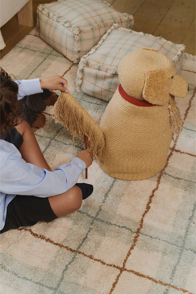 HANDLOOM POUF BLUE SAGE - Image 6