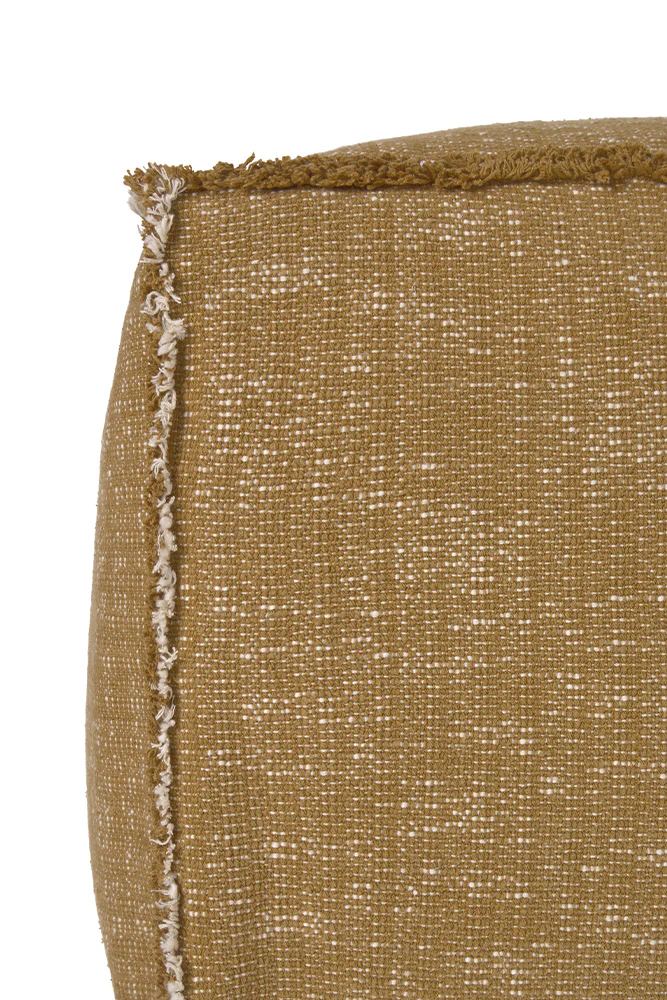 Handloom Pouf Ochre - Image 5