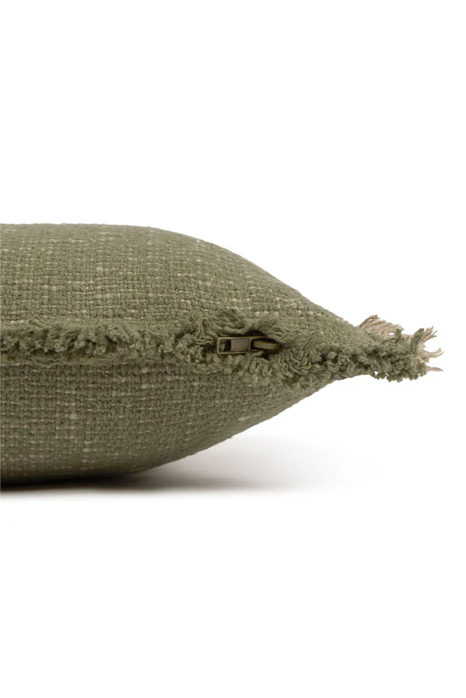 Handloom Rectangular Cushion Kaki - Image 6
