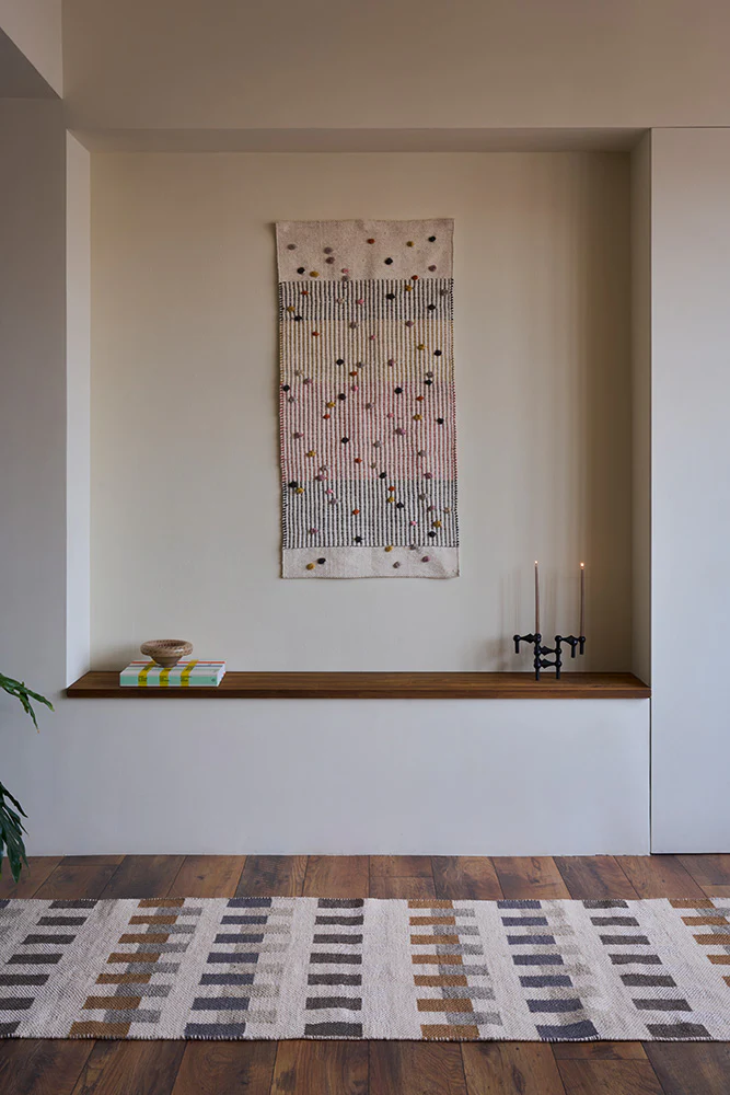 HANDLOOM RUNNER RUG INTERSECTING NATURAL - Image 2