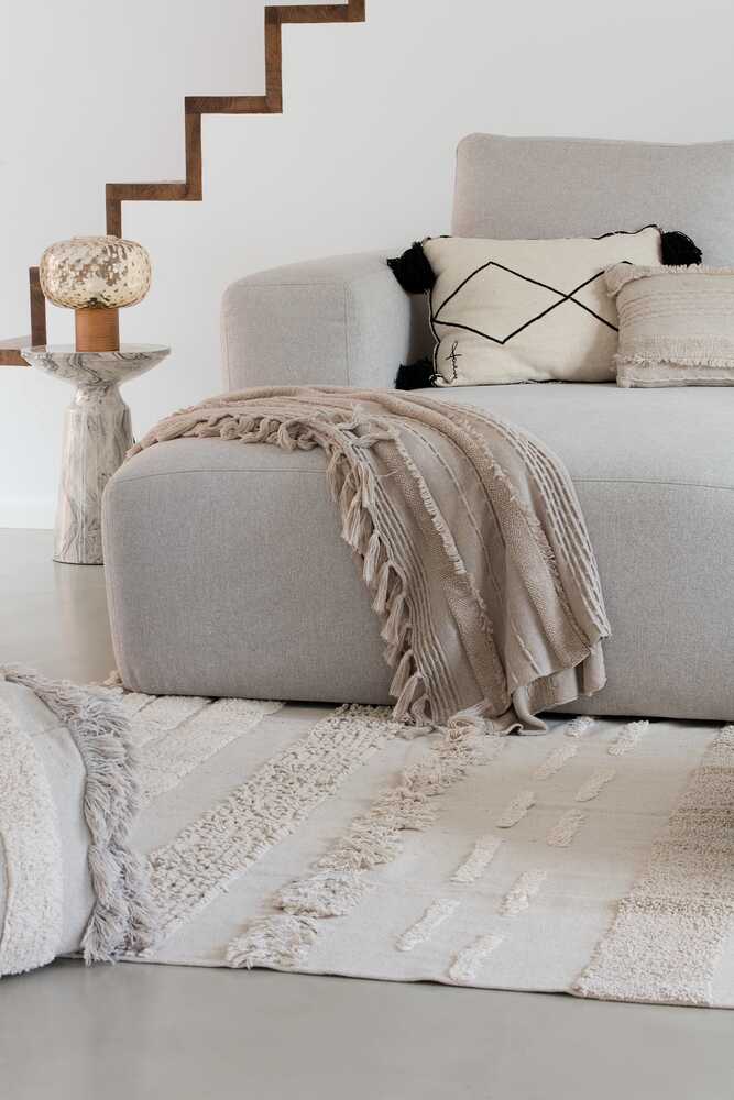 KNITTED BLANKET AIR DUNE WHITE - Image 8