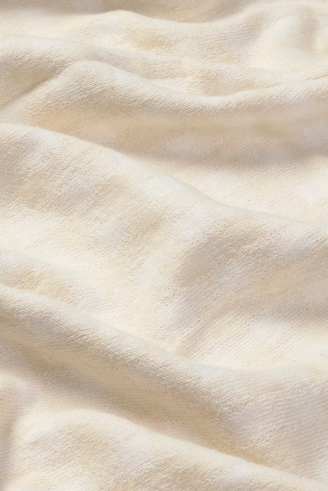 KNITTED BLANKET VICHY IVORY - Image 3