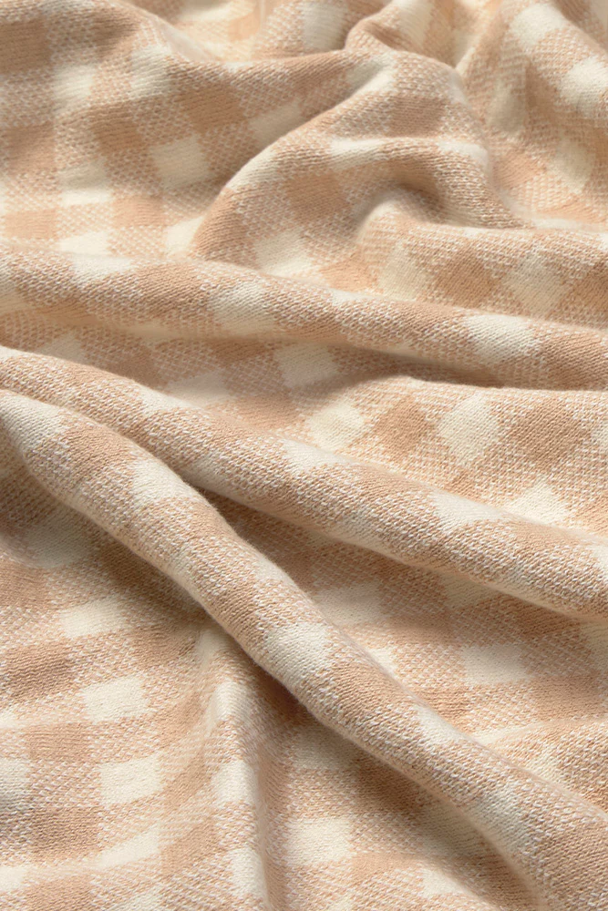 KNITTED BLANKET VICHY ROSE - Image 4