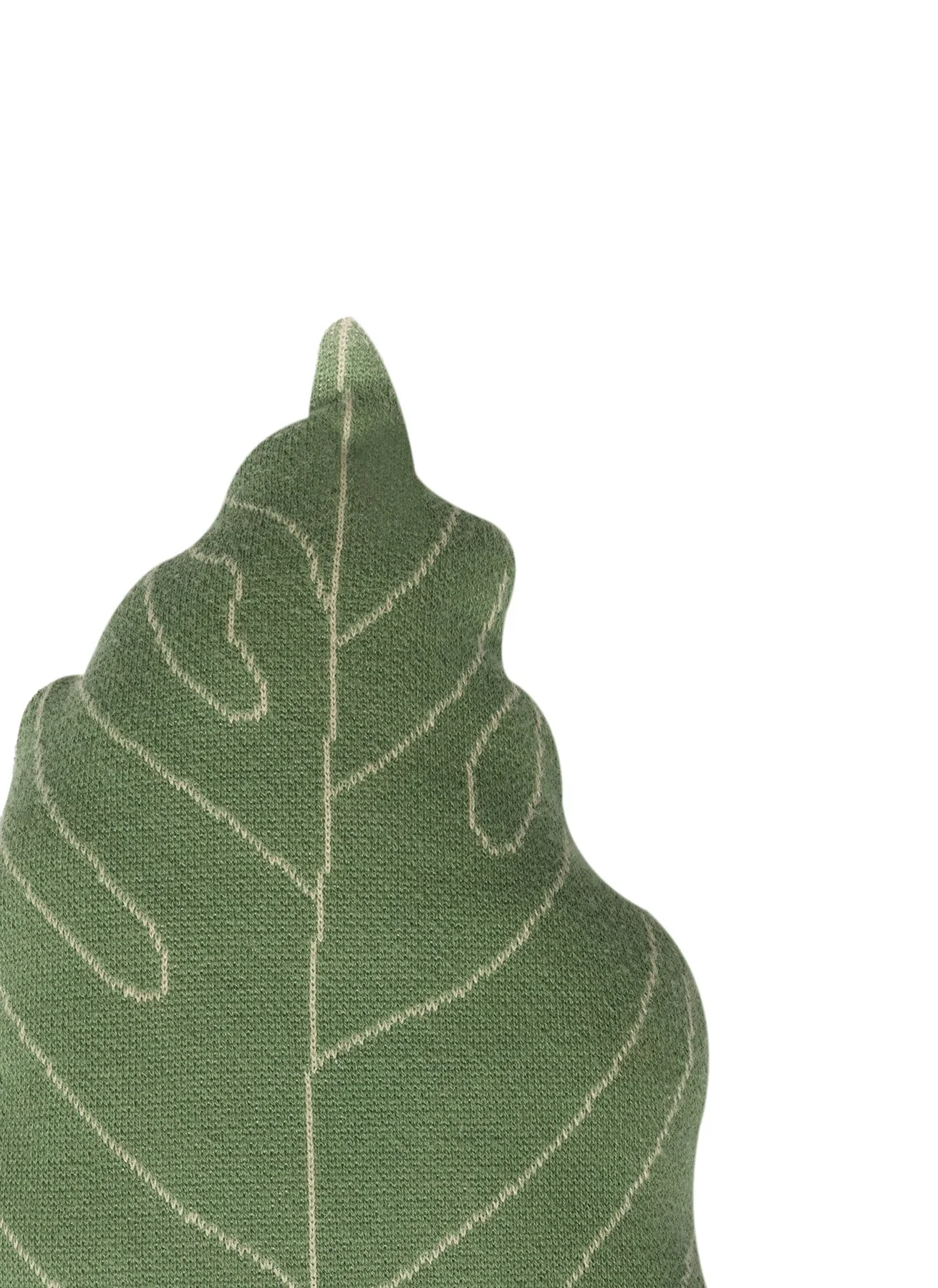 KNITTED CUSHION BABY LEAF - Image 7