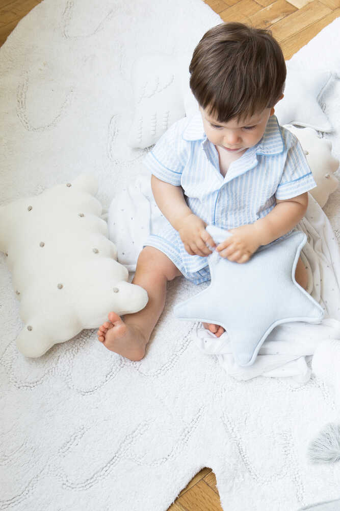 KNITTED CUSHION BISCUIT IVORY - Image 3