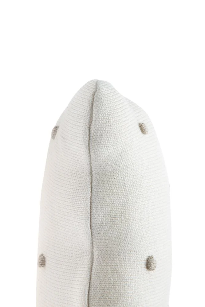 KNITTED CUSHION BISCUIT IVORY - Image 5