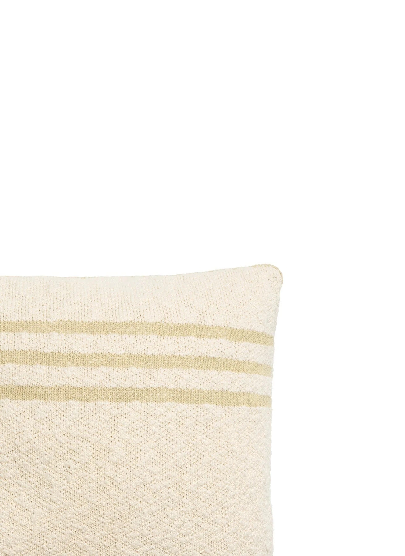 KNITTED CUSHION DUETTO OLIVE - NATURAL - Image 9