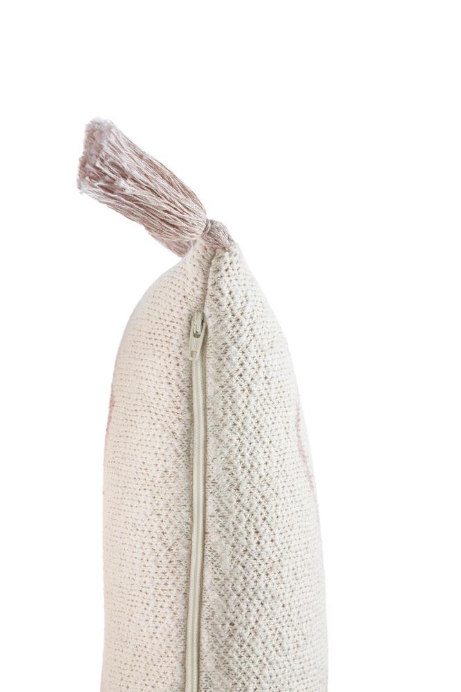 KNITTED CUSHION LITTLE OASIS NATURAL - PALE PINK - Image 6