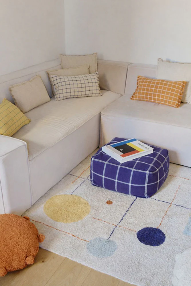 POUF GEO BLOCK NAVY BLUE - Image 2