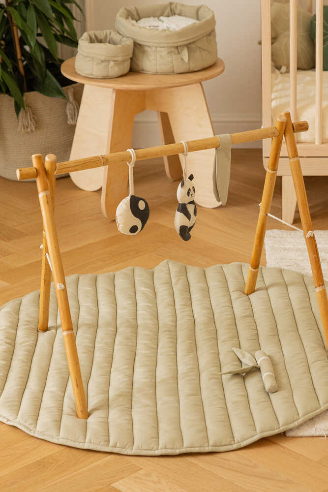 SET OF 3 RATTLE TOY SENSORIAL HANGERS BAMBOO - Image 2
