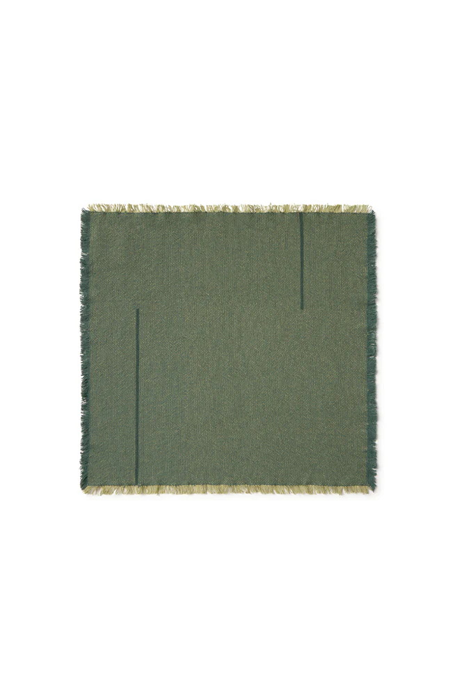 SET OF 4 NAPKINS VERTICAL DUCK GREEN - Image 3