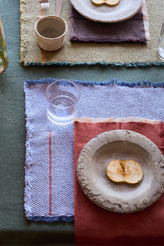 SET OF 4 NAPKINS VERTICAL TERRACOTA - Image 3