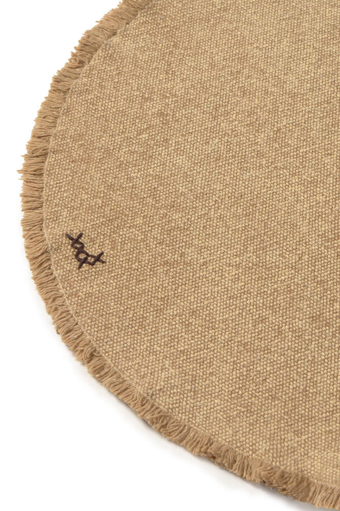 STONEWASHED PLACEMATS AND COASTERS OCHRE (SET OF 2) - Image 3