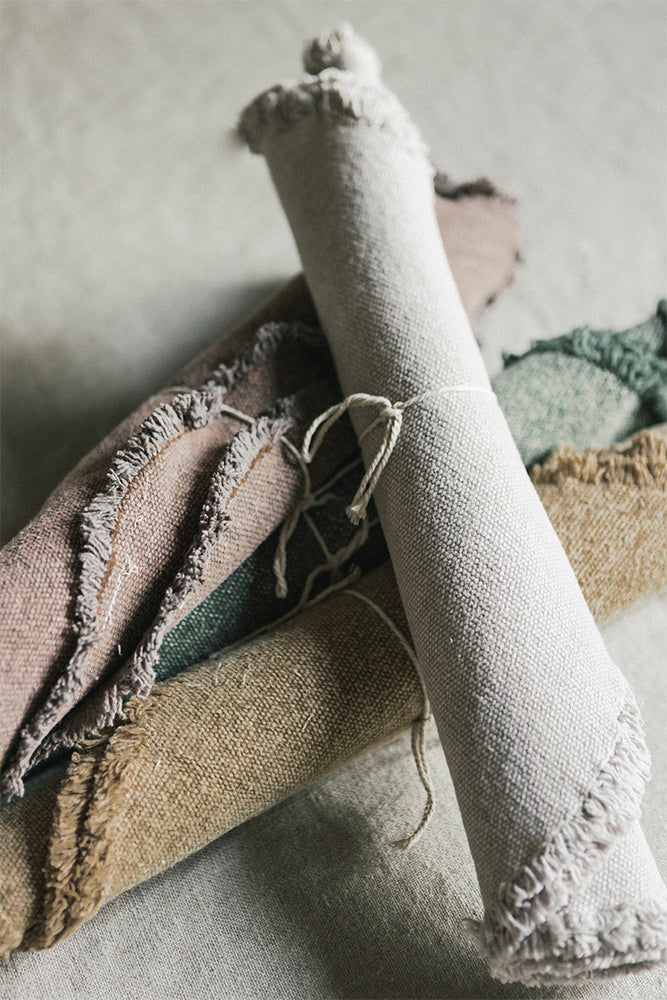 STONEWASHED PLACEMATS AND COASTERS OCHRE (SET OF 2) - Image 6