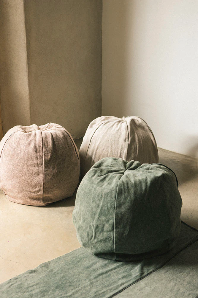 STONEWASHED POUF SOIL BROWN - Image 4