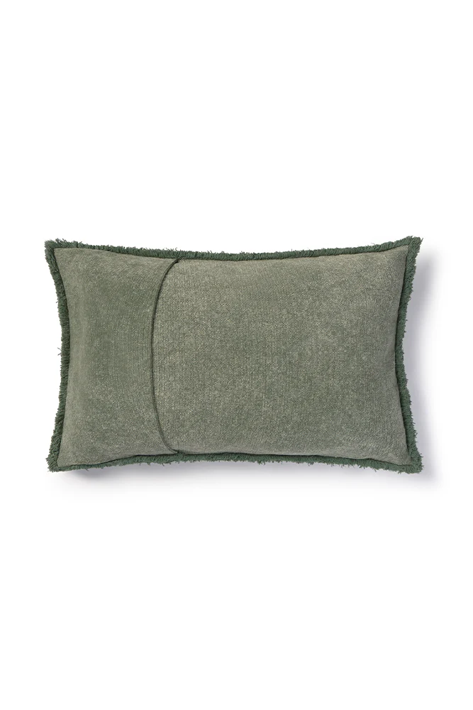 STONEWASHED RECTANGULAR CUSHION DUCK GREEN - Image 5