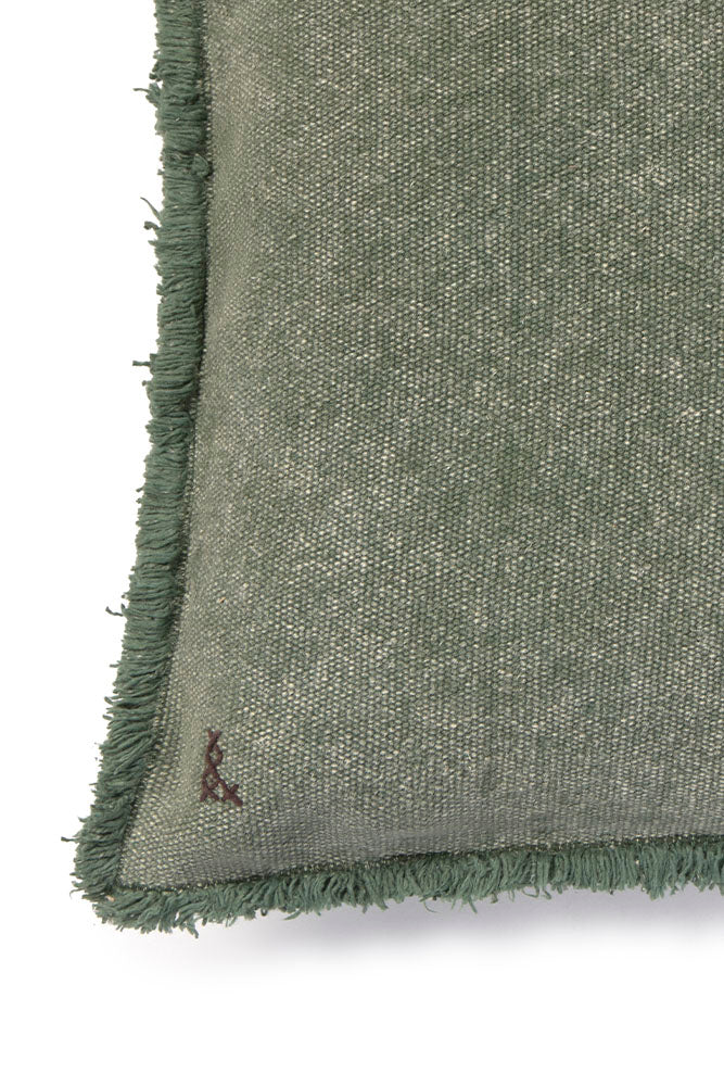 STONEWASHED RECTANGULAR CUSHION DUCK GREEN - Image 7