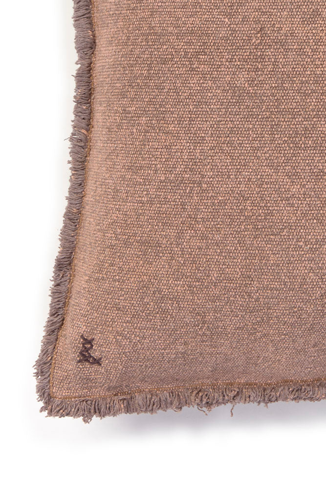 STONEWASHED SQUARE CUSHION SOIL BROWN - Image 4