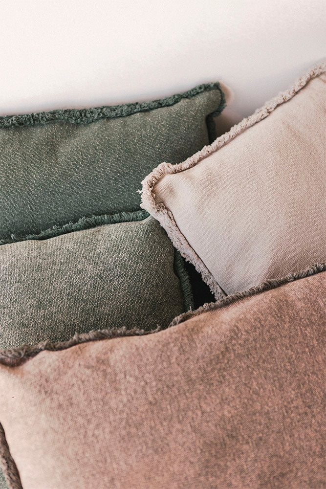 STONEWASHED SQUARE CUSHION SOIL BROWN - Image 5