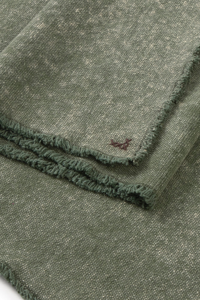 STONEWASHED TABLE RUNNER DUCK GREEN - Image 3