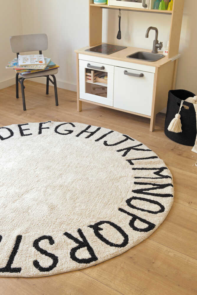 WASHABLE RUG ABC NATURAL BLACK - Image 5
