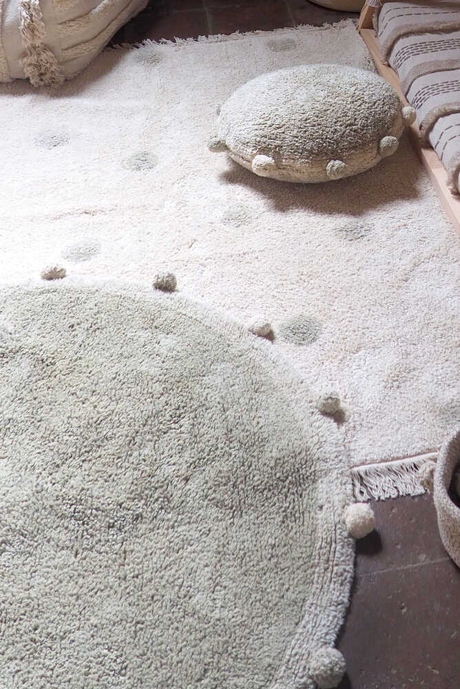WASHABLE RUG BUBBLY OLIVE - NATURAL - Image 6