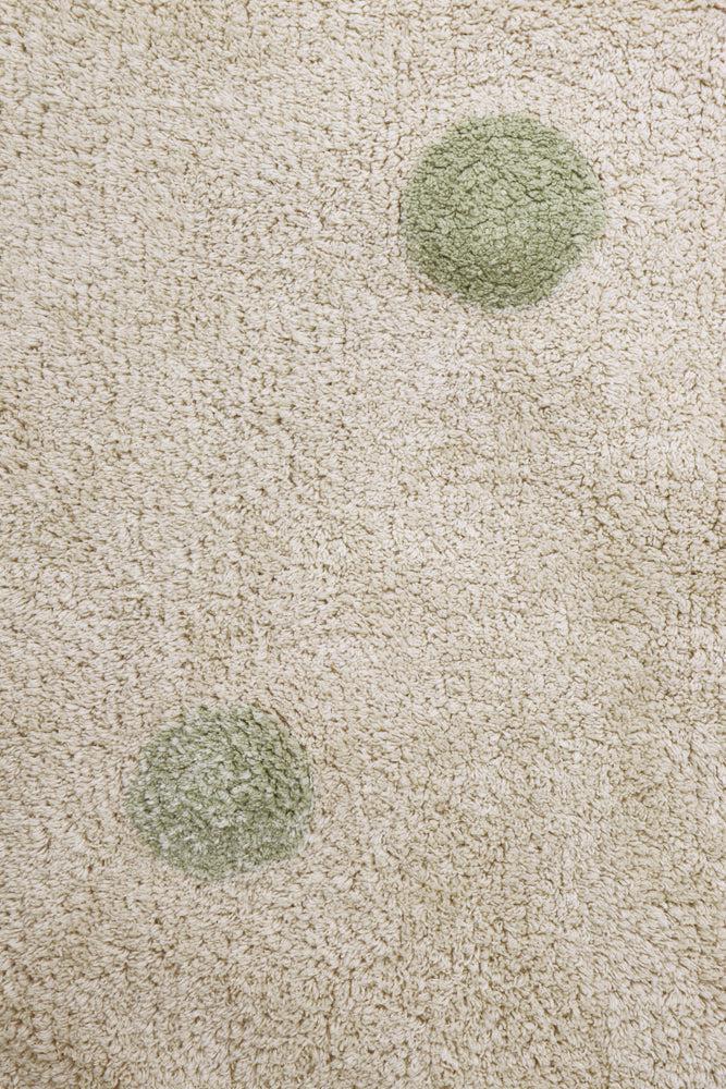WASHABLE RUG HIPPY DOTS NATURAL - OLIVE - Image 4