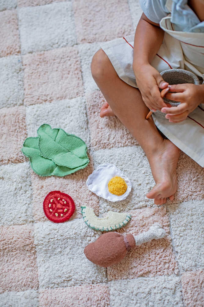 WASHABLE RUG KITCHEN TILES ROSE - Image 5