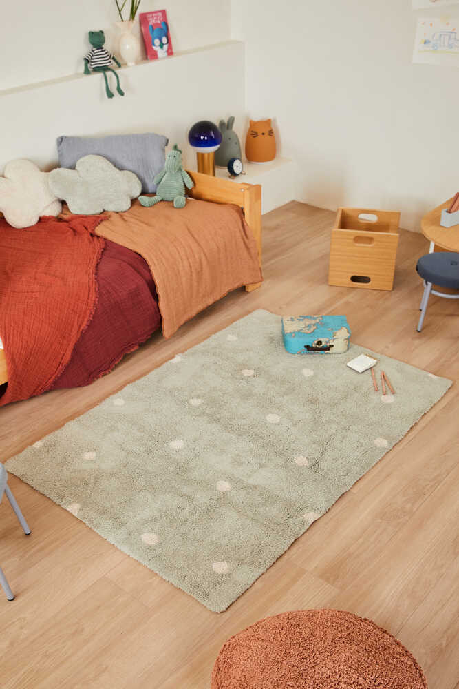 WASHABLE RUG MINI DOT BLUE SAGE - Image 2