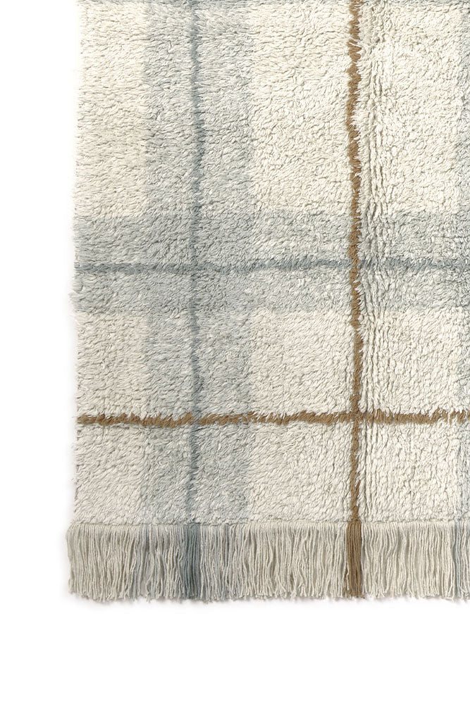 WASHABLE RUG TARTAN BLUE SAGE - Image 4