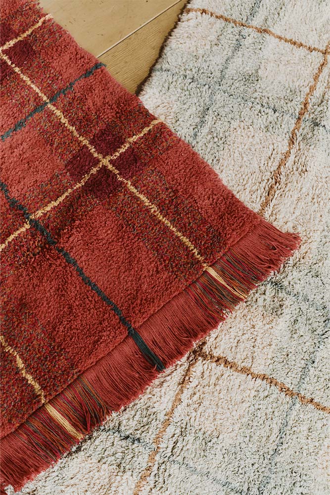 WASHABLE RUG TARTAN BLUE SAGE - Image 6