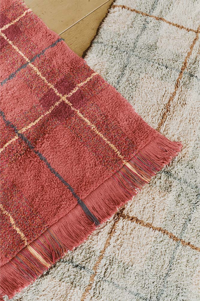WASHABLE RUG TARTAN VINTAGE RED - Image 5