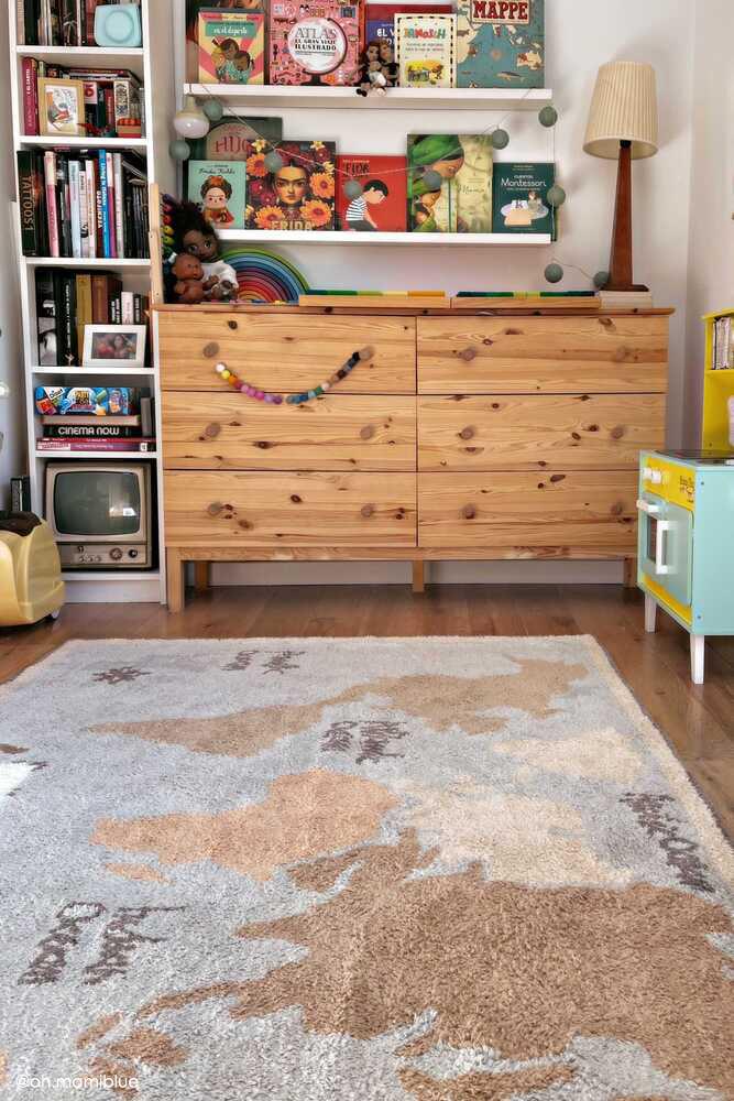WASHABLE RUG VINTAGE MAP - Image 4