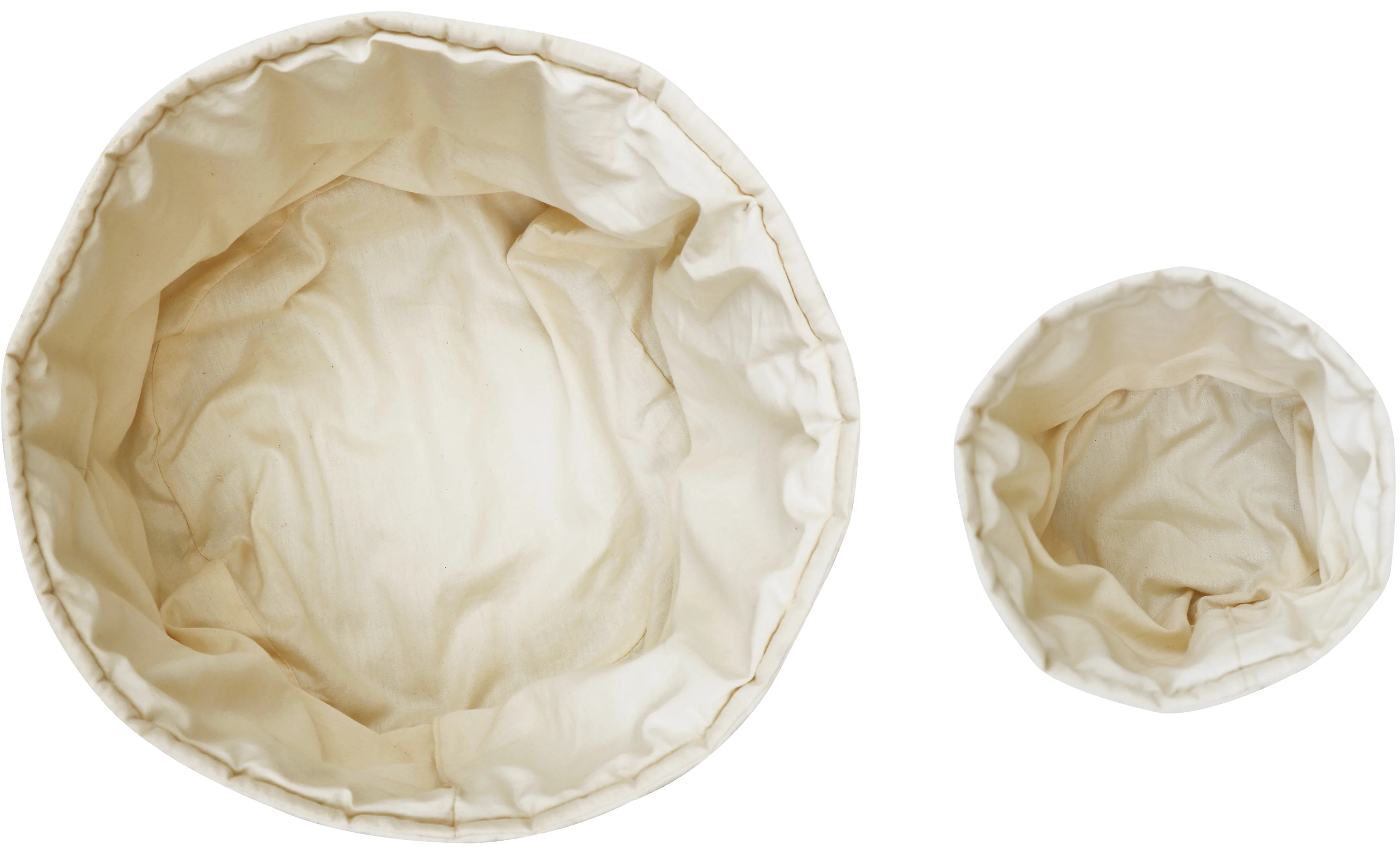 SET OF TWO QUILTED BASKETS NATURAL - Image 5